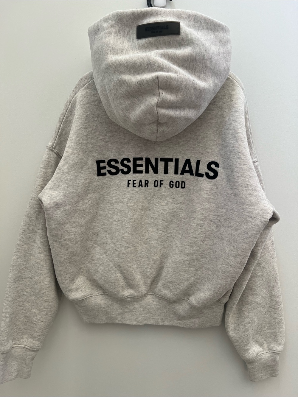 Fear of God ESSENTIALS Light Grey Logo Hoodie - kids